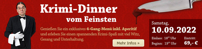 Krimi-Dinner in Seesen im Hotel Wilhelmsbad am 10.09.2022